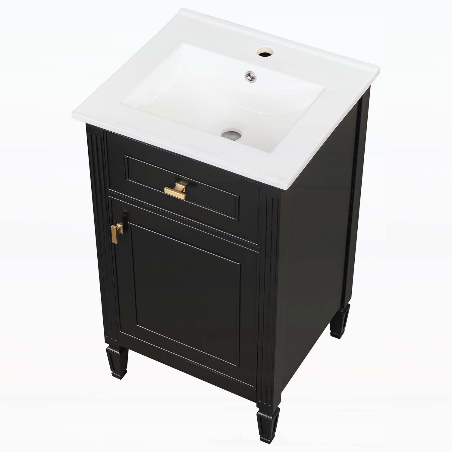 20-Inch Bathroom Vanity with Sink,Wood Legs - Overstock - 42989282