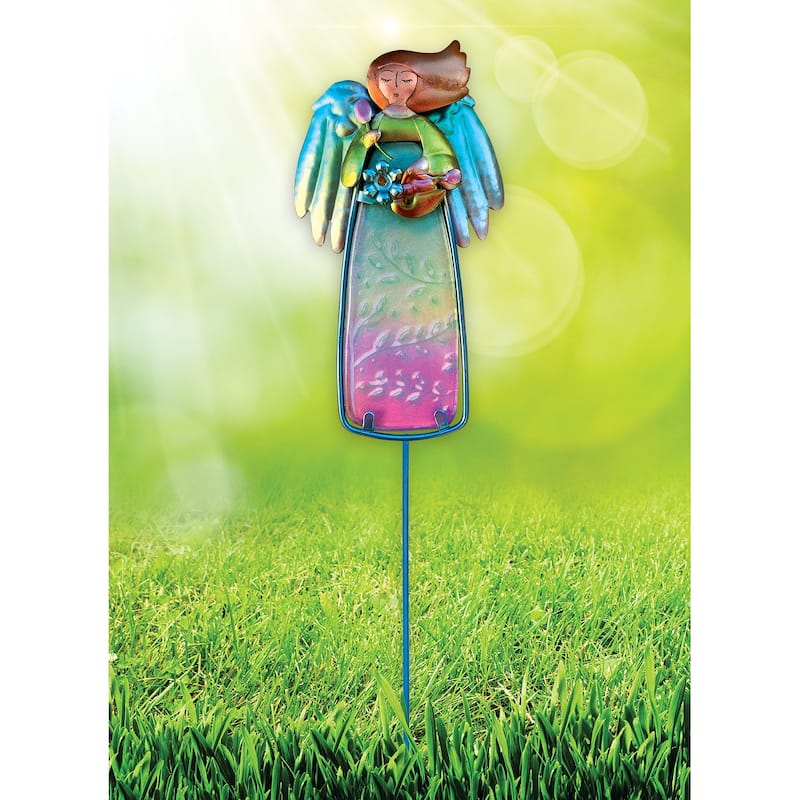 Angel w/ Basket Plant Pick