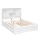 preview thumbnail 20 of 22, Full Size Platform Bed with Storage Headboard, Charging Station and 4-Drawers, Grey