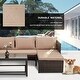 preview thumbnail 14 of 18, Tappio 3-piece Outdoor Wicker Sofa Furniture Conversation Set