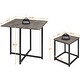 preview thumbnail 14 of 13, 5Pcs Dining Set with Industrial Square Table and 4 Backless Chairs