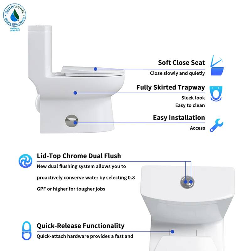 Giving Tree One Piece 1.1 GPF/1.6 GPF Dual Flush Elongated Toilet - N/A