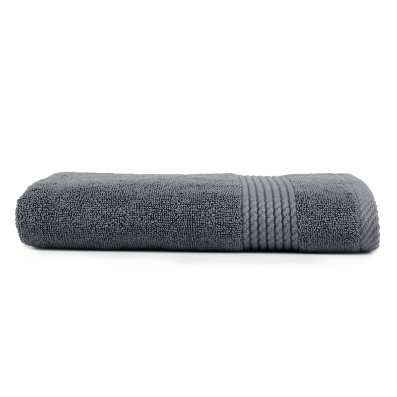 East'N Blue Lara Turkish Cotton Hand Towel (Pack of 1) - Dark Grey