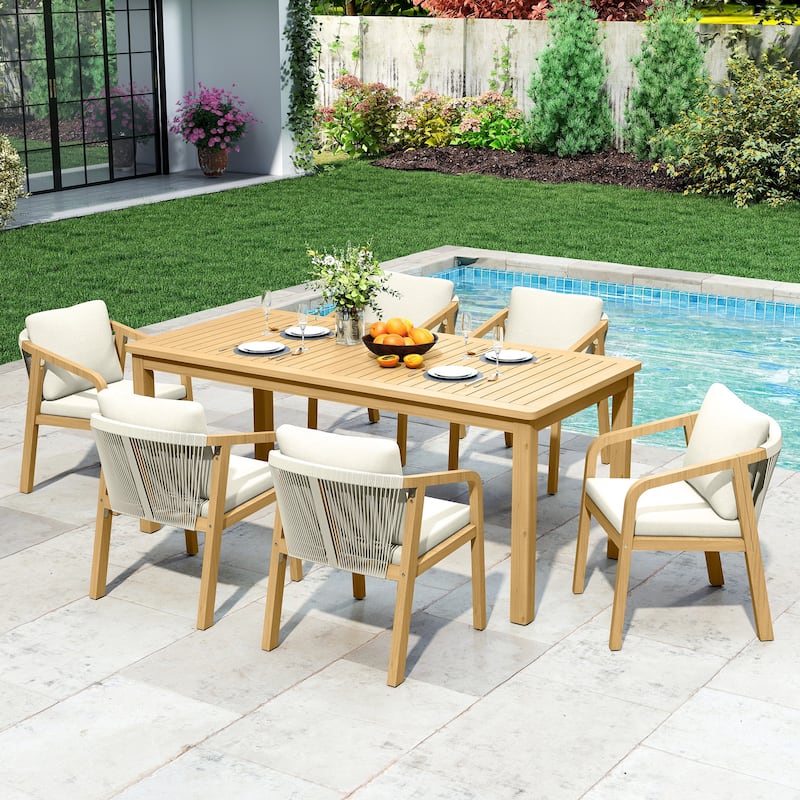 7-Piece Patio Dining Set Table & Chairs