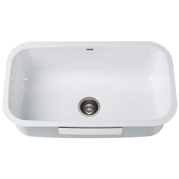 Shop Kraus Pintura Enameled Stainless Steel 31 1 2 Undermount Kitchen Sink Overstock 27075383