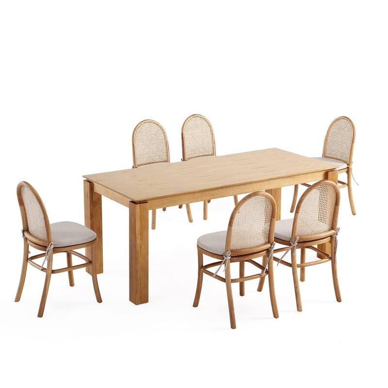 Manhattan Comfort Rockaway Paragon Modern 70.86 Solid Wood Dining Set