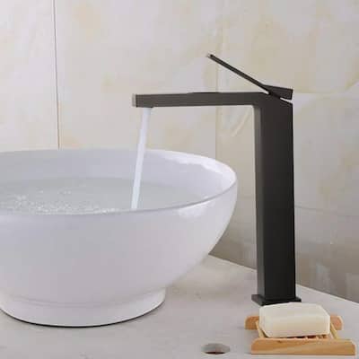 Rbrohant Single Handle Single Hole Bathroom Vessel Sink Faucet, Waterfall Spout Bathroom Faucet,RV Lavatory Vessel Faucet