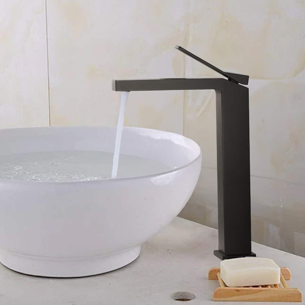 Rbrohant Single Handle Single Hole Bathroom Vessel Sink Faucet, Waterfall Spout Bathroom Faucet,RV Lavatory Vessel Faucet