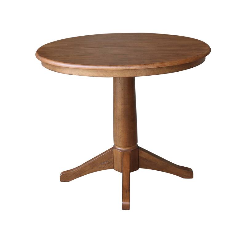 36" Round Top Pedestal Table with 12" Leaf