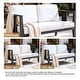 preview thumbnail 20 of 195, Outdoor Teak Solid Wood Patio Furniture Set Loveseat Armchair Table Collection