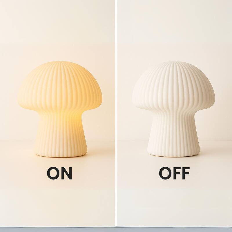 Aria Home Mushroom Table Lamp Sculpted Sandstone Led Rgb Compatible