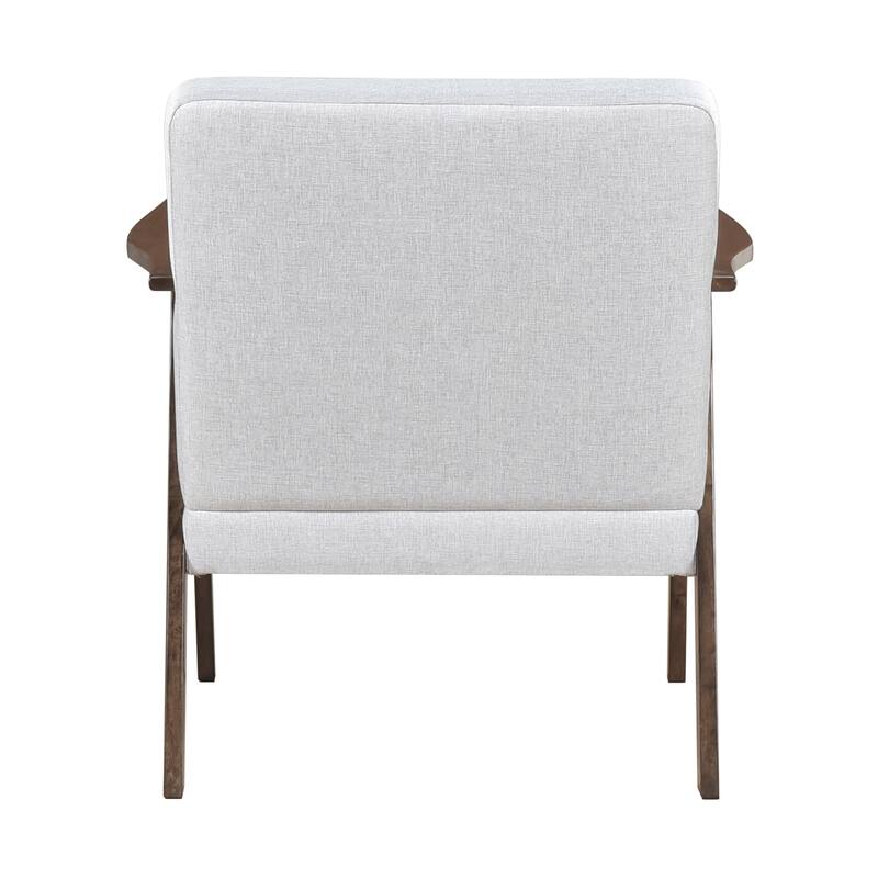 Dean 27" Textured Fabric Accent Chair - Solid Rubberwood Frame