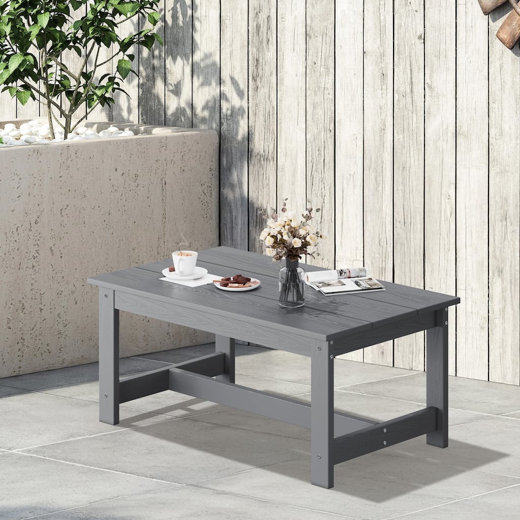 Outdoor Patio Widened HDPE Water Resistant Coffee Table