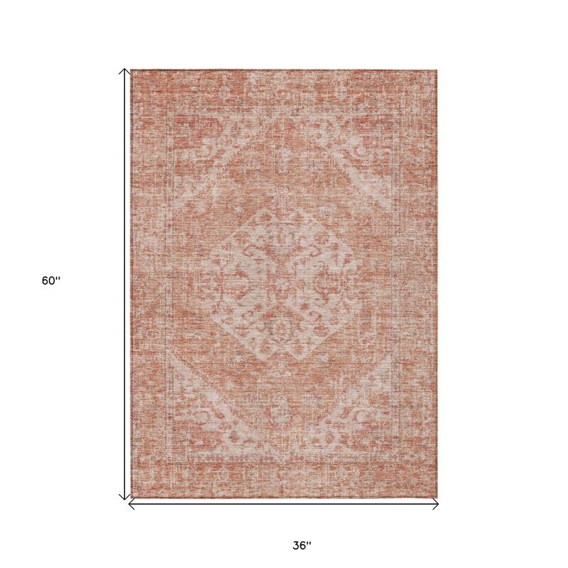 HomeRoots Oriental Traditional Rectangle Outdoor Rug