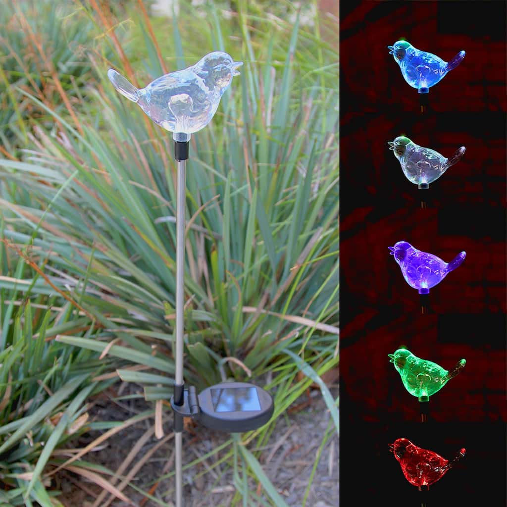 Bird garden stake lights - Light Color Changing LED Red Blue Green