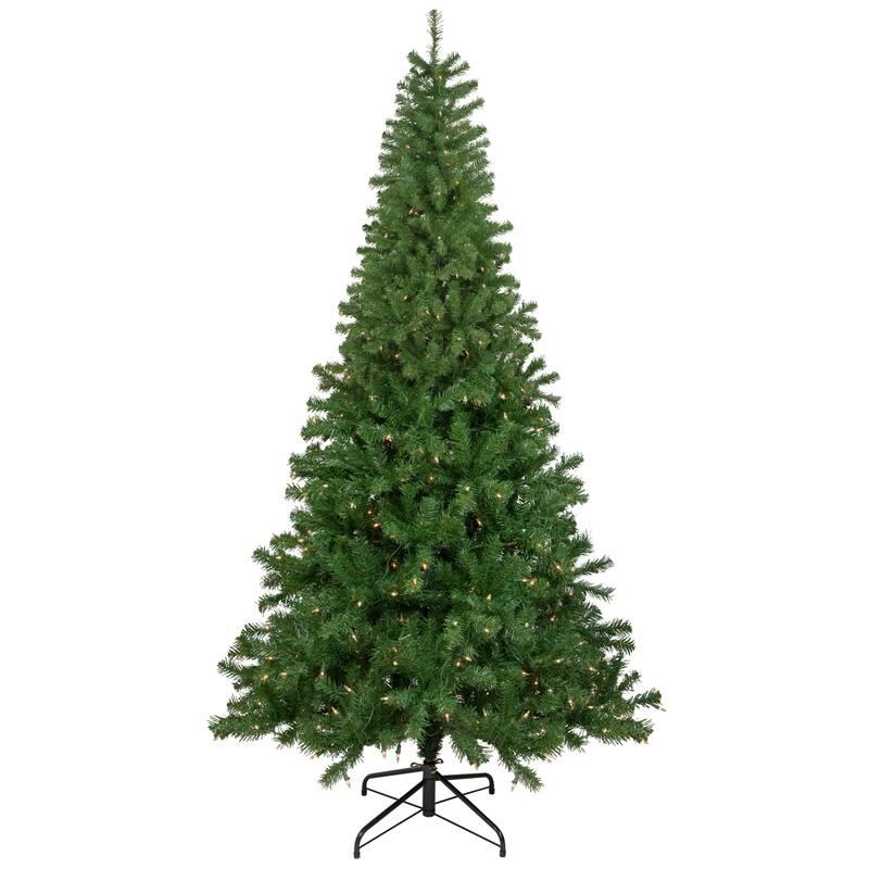 4pc Artificial Wolcott Spruce Tree Wreath Garland Set Clear Lights - 6.5 Foot