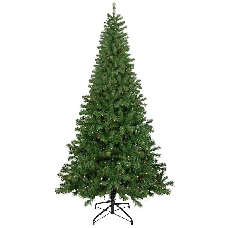 4-Piece Artificial Wolcott Spruce Christmas Tree Wreath and Garland Set Clear Lights - 6.5'