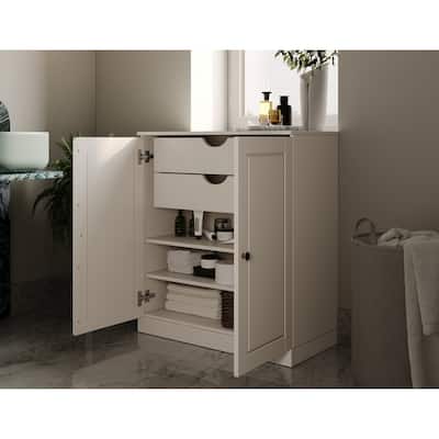 Palace Imports 100% Solid Wood 32" Bathroom Cabinet with Solid Doors, 2-Drawers and Adjustable Shelves