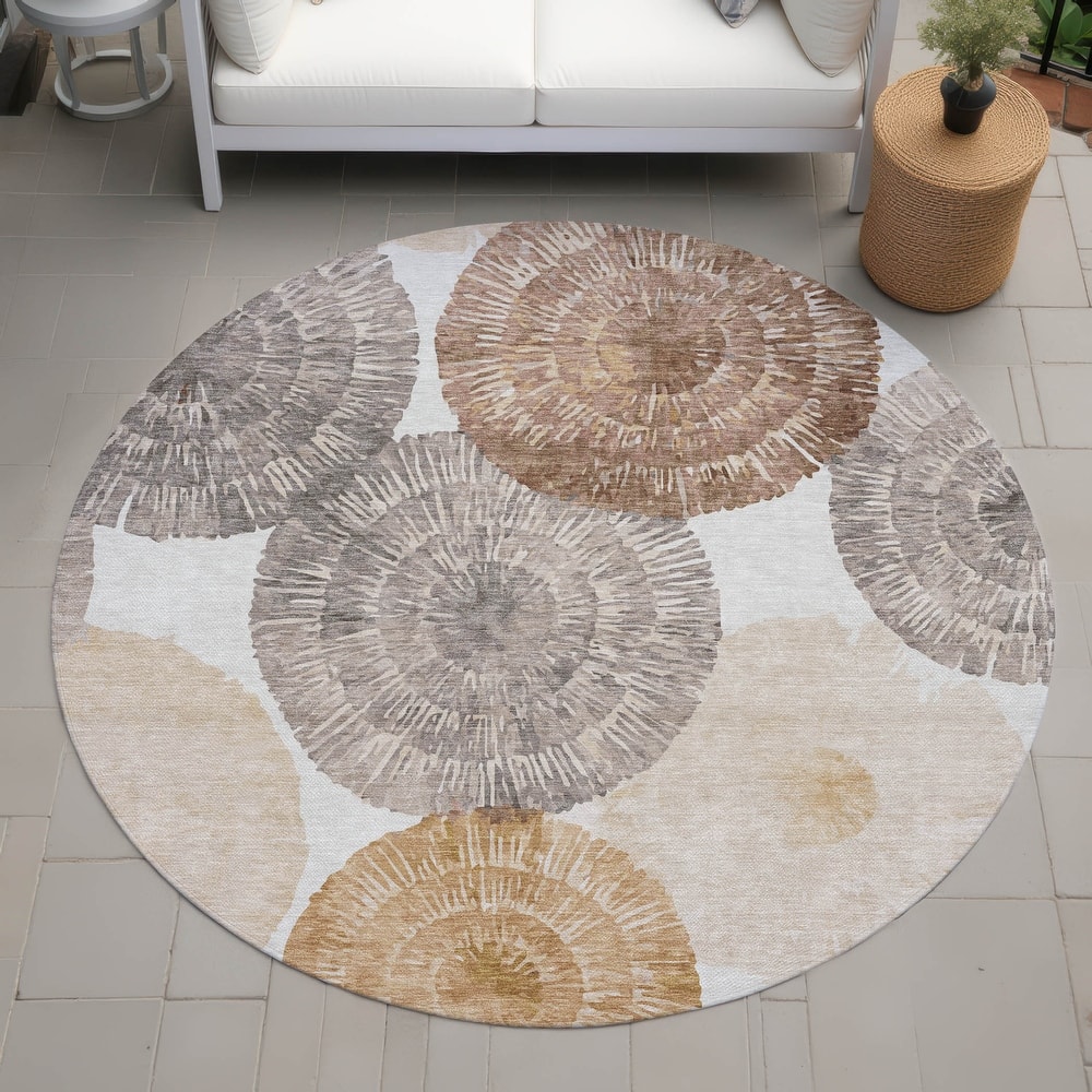 Machine Washable Indoor/ Outdoor Contemporary Devaughn Chantille Rug