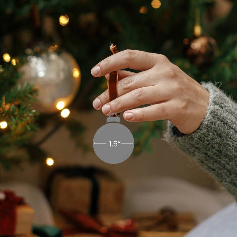 40ct Clear Red Glass Ball Christmas Ornaments 1.5" (40mm)