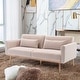 preview thumbnail 2 of 7, Velvet Accent loveseat sofa with metal feet