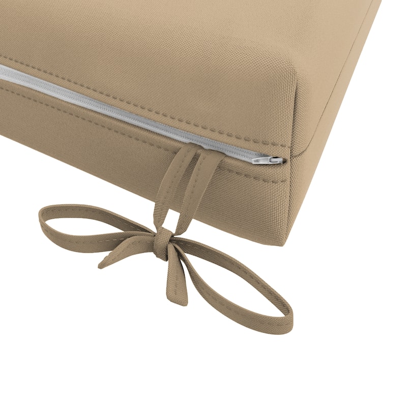 California Umbrella Outdoor Chair Pad Set of 2, 18" x 18", 2.5" Thick, Solstice Olefin Fabric