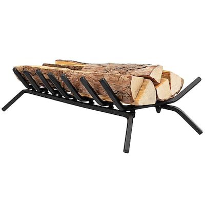 25\31 inch Fireplace Log Grate Heavy Duty Steel Firewood Burning Rack