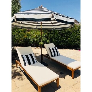 Safavieh Outdoor Living Azusa Brown/ Beige Sunlounger - 23.6" x 74.4" x 15.4"