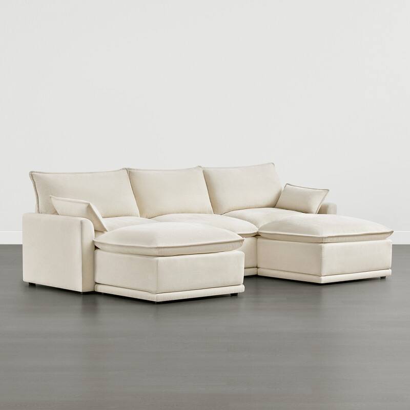 Spruce & Spring Modular Couch Oversized Sectional Sofa for Living Room