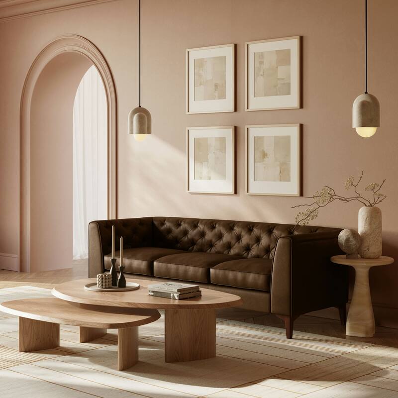 Poly & Bark Essex 89" Sofa - Full Grain Genuine Italian Leather