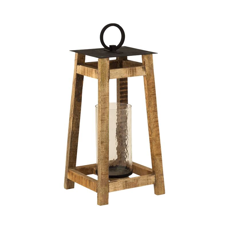 Elk Home Ridgetop Gray Finish Wood 10 Inch Wide Lantern