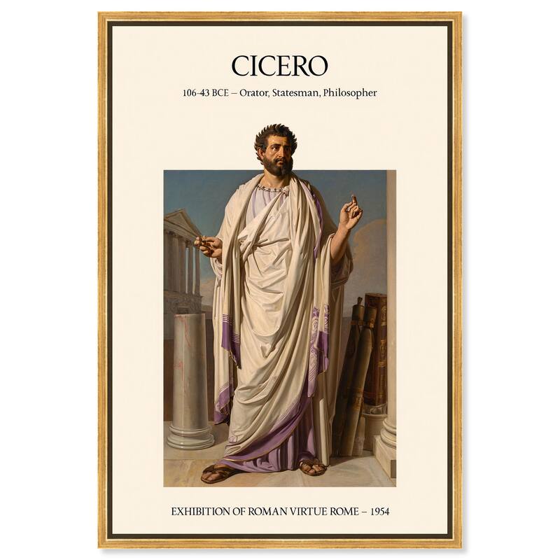 Visual Representation of Cicero Canvas by Art Remedy - Gold - 10" x 15"