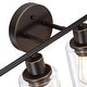 preview thumbnail 8 of 7, 4-Light Bathroom Vanity Light with Clear Glass