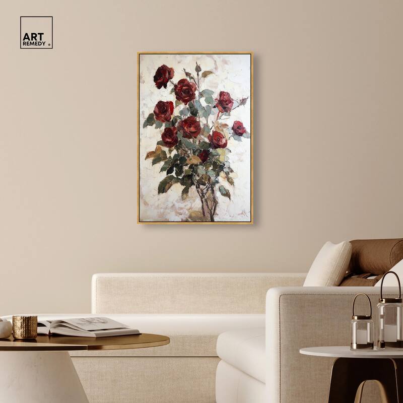 Velvet Vermilion II Canvas by Art Remedy
