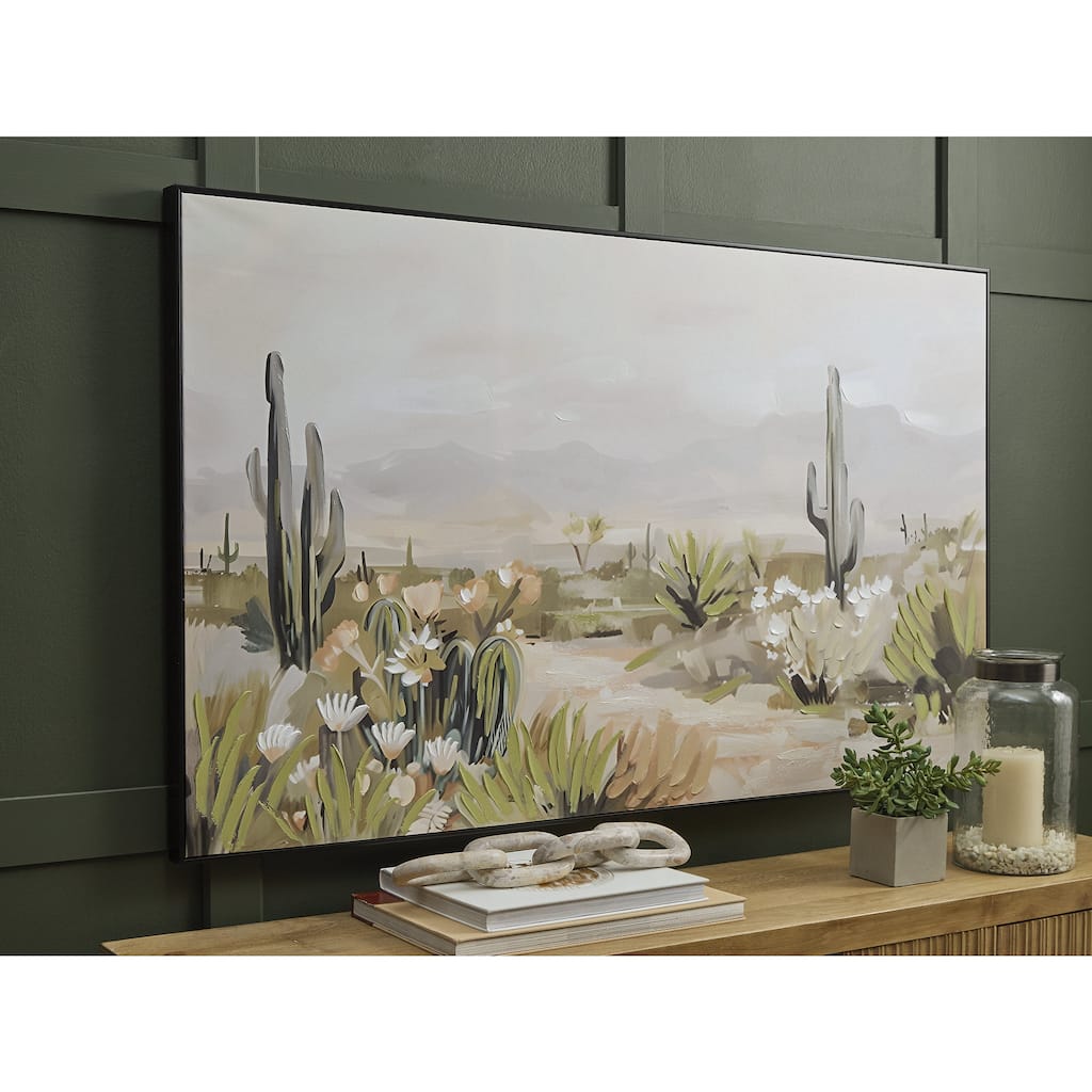 Signature Design by Ashley Sidworth Green/Beige Wall Art