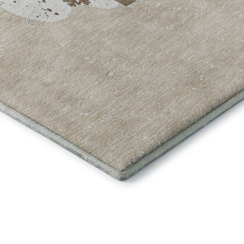 Premium Washable Super Soft Latte Snow Mayfield Rug
