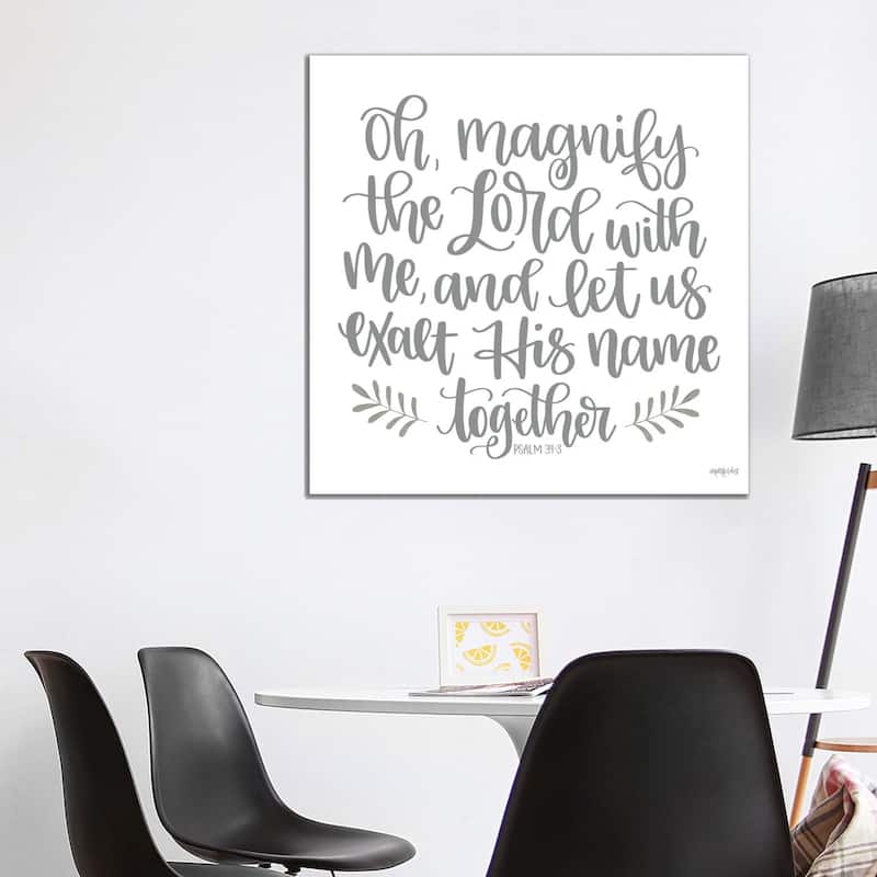 iCanvas "Oh Magnify The Lord" by Imperfect Dust Canvas Print - 37x37x1.5