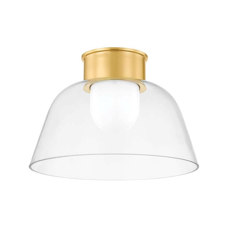 Hudson Valley Lighting 3514 Lakeside 14" Wide Semi-flush Ceiling - Aged Brass