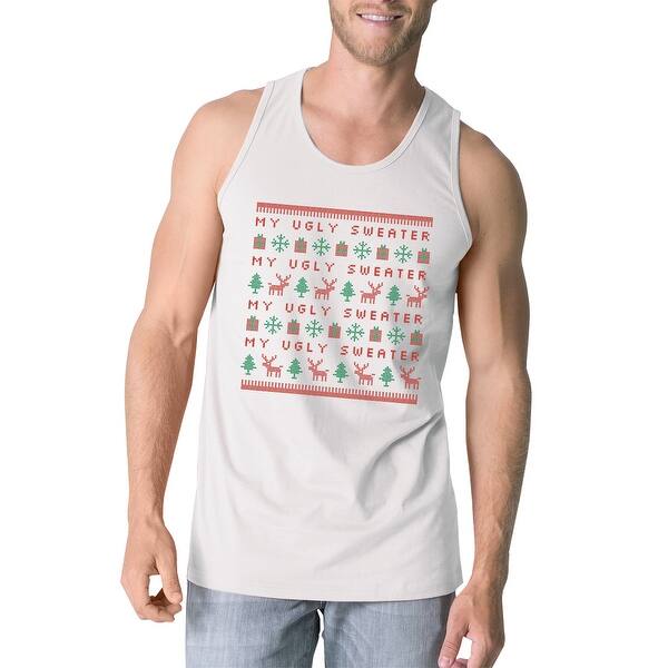 Ugly Sweater Tank Top Mens Funny Christmas Workout Tanks Gift Idea
