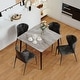 preview thumbnail 11 of 22, Modern Slate Kitchen Dining Table with Sintered Stone Top Metal Legs (Table Only) - 31.5x31.5x30 inch