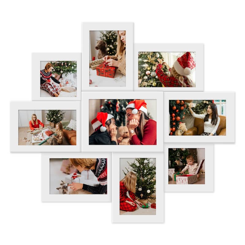 9 Opening 4x6 Family Collage Picture Frames for Wall Decor Gallery Set