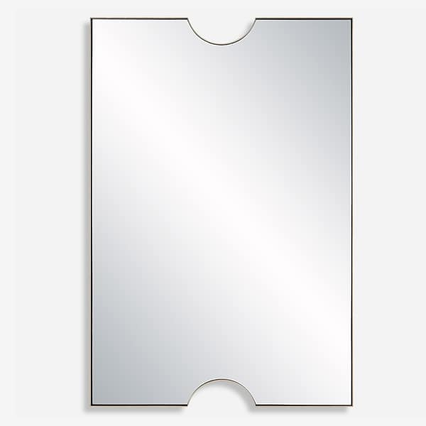 slide 2 of 7, Uttermost Ticket Gold Vanity Mirror - 24.25"W x 36.13"H x 1.13"D