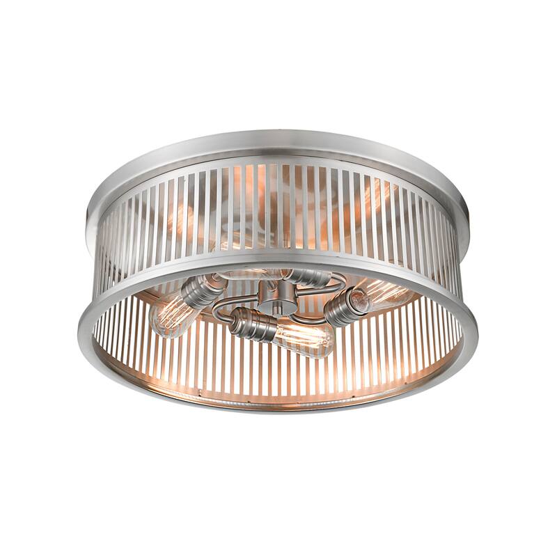 Z-Lite Camellia 4 Light 20" Wide Flush Mount Drum Ceiling Fixture