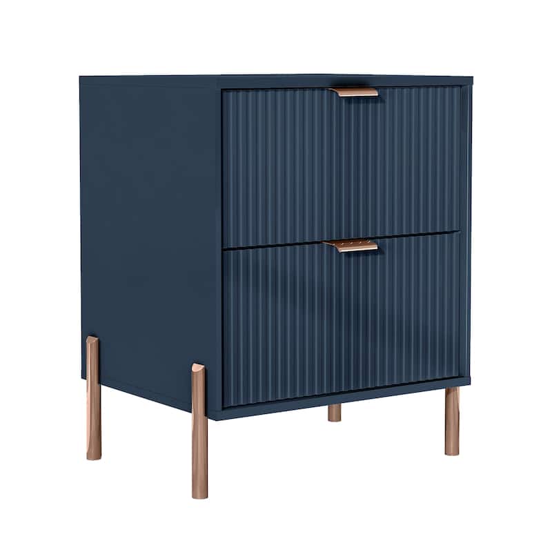 Modern 2-Drawer Nightstand Bedside Table End Table Furniture