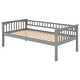 preview thumbnail 12 of 25, Twin over Twin Bunk Bed with Convertible Beds, Drawers, Sturdy Pine Wood Construction, Fence Guardrail, Easy Assembly, Grey
