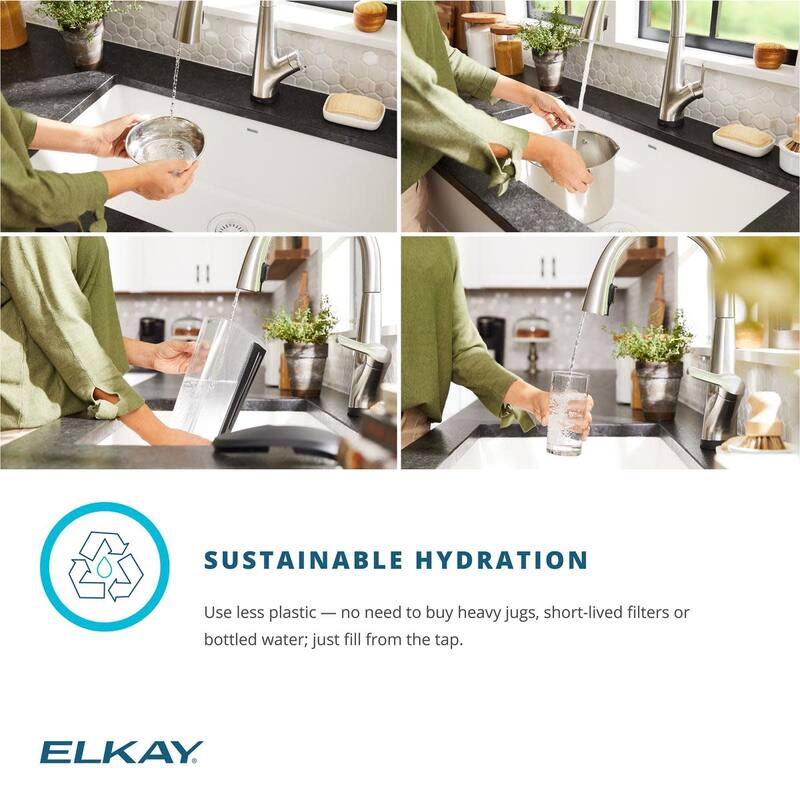 Elkay LKAV7051F Single Hole 2-in-1 Kitchen Faucet with Filtered