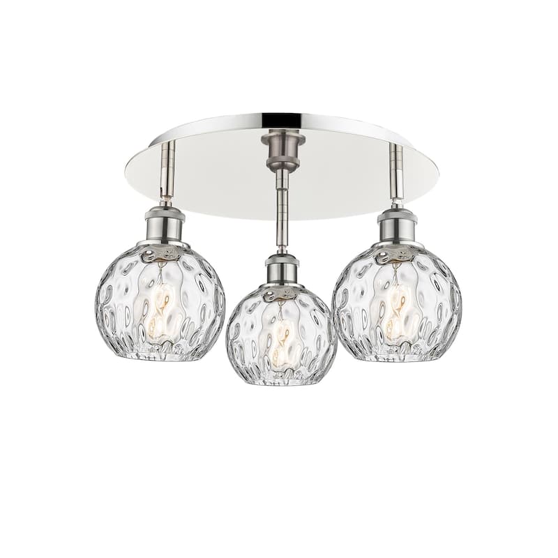 Innovations Lighting 516-3C-9-18 Athens Water Glass Flush Athens Water