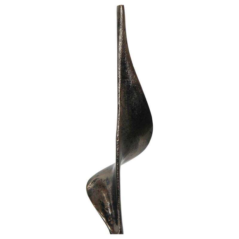 Sophisticated Glass Table Vase with Metal Topper - Gunmetal & Metallic