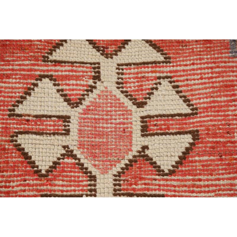 Plush Natural Dye Anatolian Turkish Runner Rug Handmade Wool Carpet - 3'1"x 11'10"