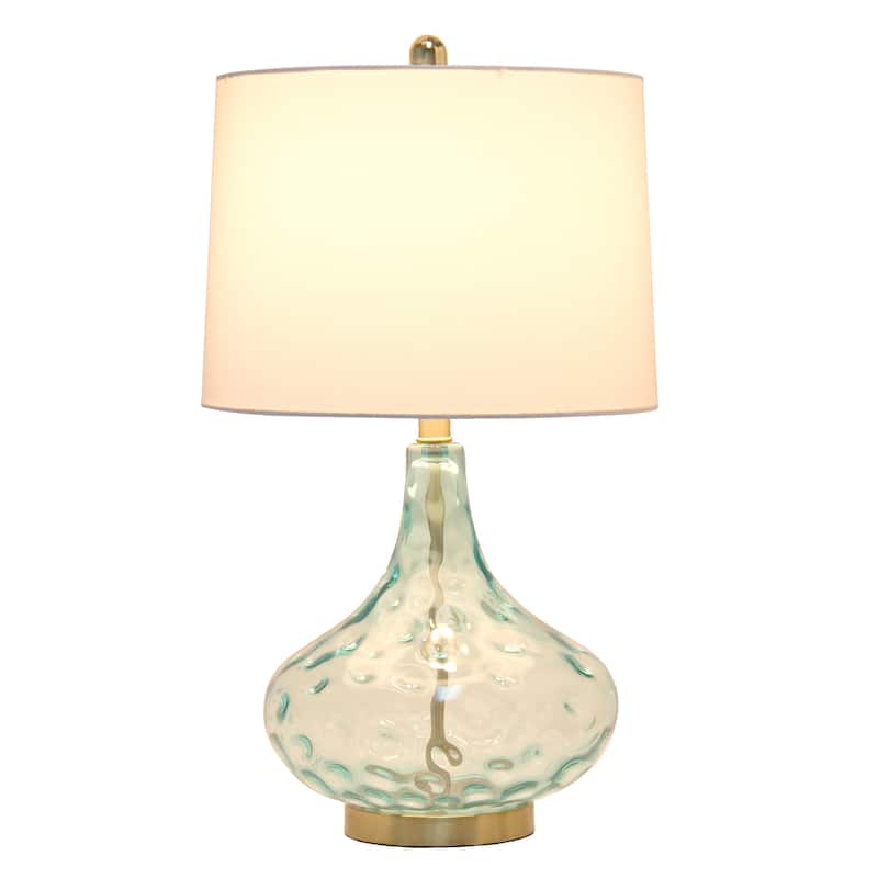 24" Modern Refined Bubbly Colored Glass Table Lamp